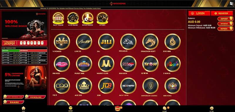 WooSpin Casino Lobby – Slot Games