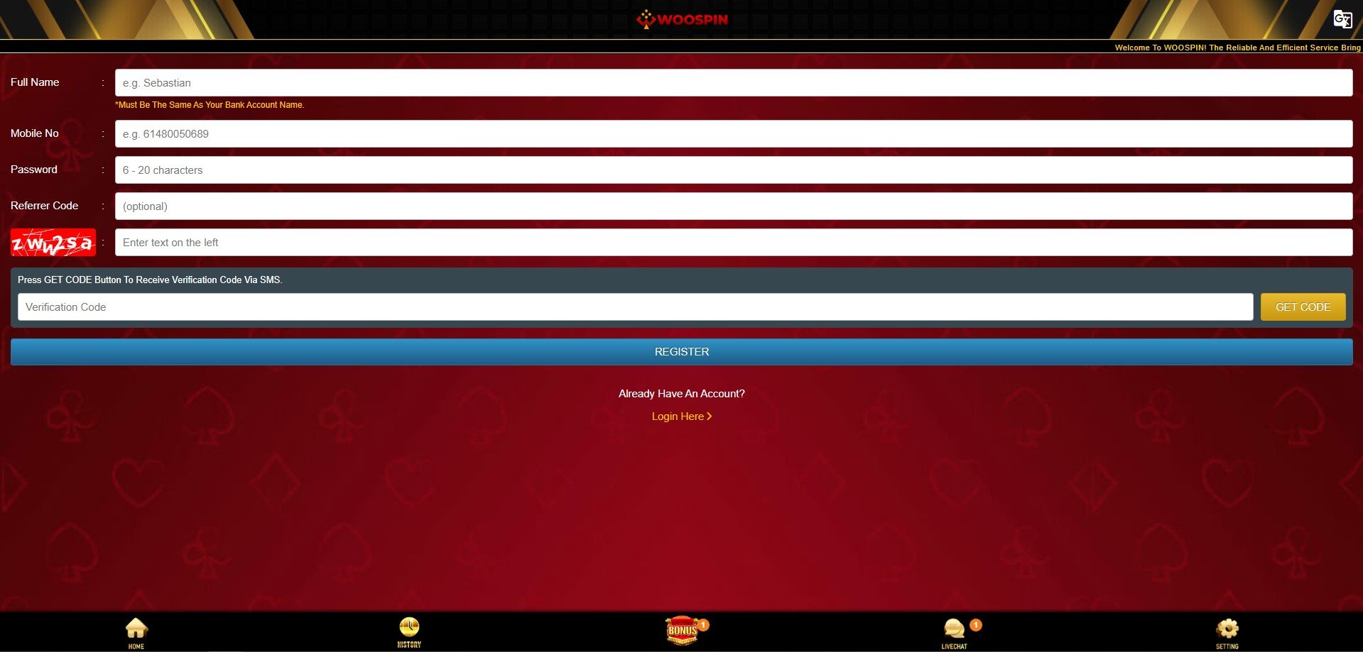 WooSpin Casino – Jackpot Games Section